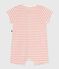 Combicourte bébé en coton éponge rayée orange MARSHMALLOW/ ABRICOT