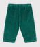 Pantalon b&eacute;b&eacute; en velours uni vert