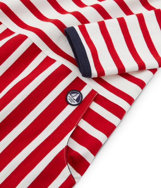 Robe manches longues femme rouge TERKUIT/blanc MARSHMALLOW