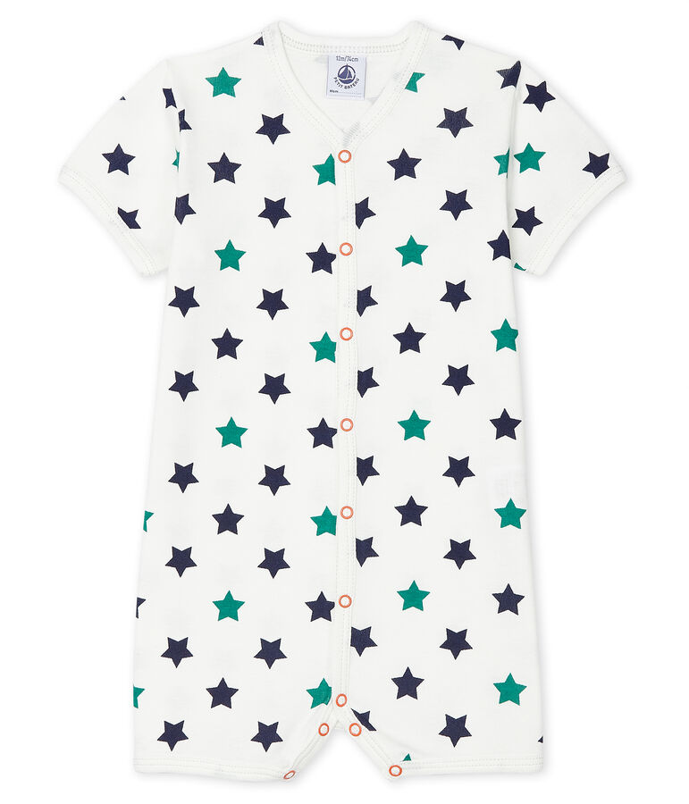 Combicourt b&eacute;b&eacute; gar&ccedil;on en lin/coton blanc/multicouleur