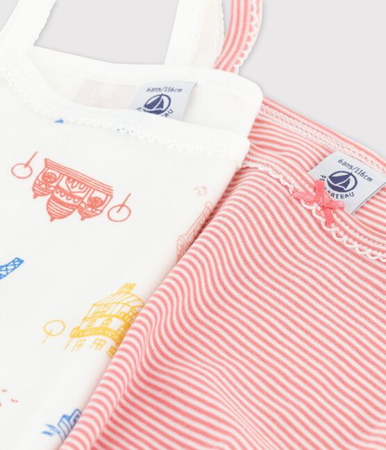 Lot de 2 chemises à bretelles Paris petite fille en coton variante 1