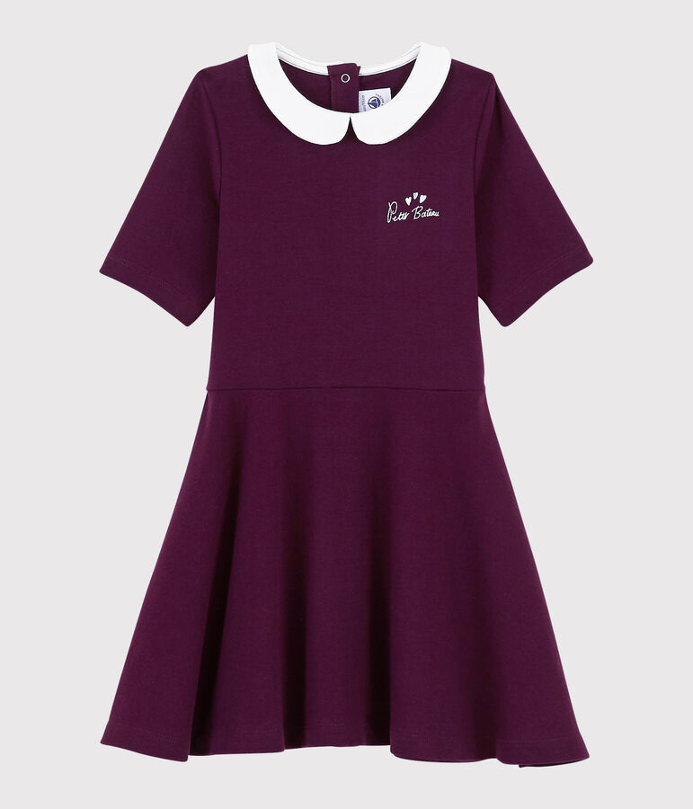 Robe manches courtes enfant fille violet CEPAGE