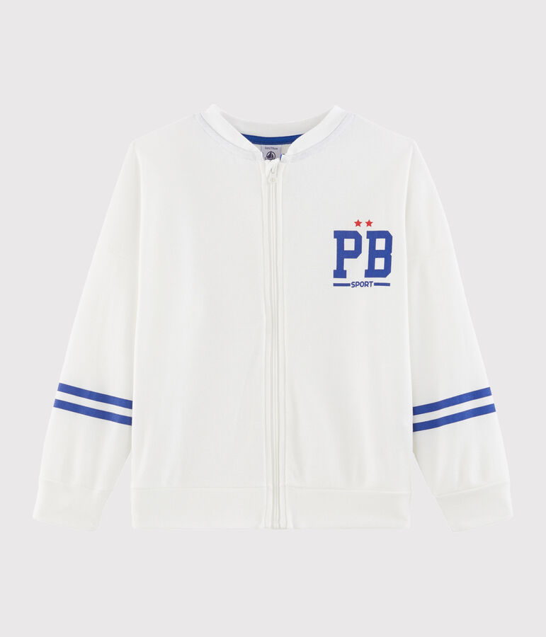 Cardigan enfant gar&ccedil;on blanc