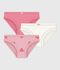 Lot de culottes enfant en coton imprim&eacute; c&oelig;urs multicouleur