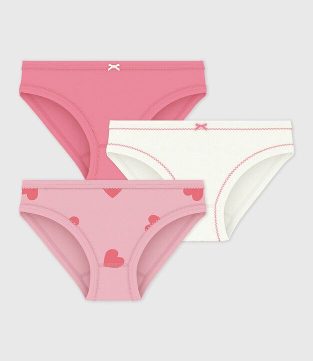 Lot de culottes enfant en coton imprim&eacute; c&oelig;urs multicouleur