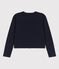 Cardigan à pressions en coton épais Femme bleu SMOKING