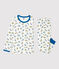 Pyjama imprimé panthères petit garçon en coton bio blanc MARSHMALLOW/blanc MULTICO
