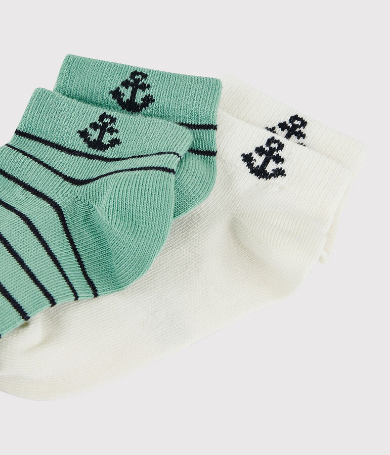 Lot de 2 paires de chaussettes basses enfant fille-gar&ccedil;on multicouleur