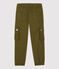 Pantalon cargo en gabardine de coton enfant fille vert MILITARY
