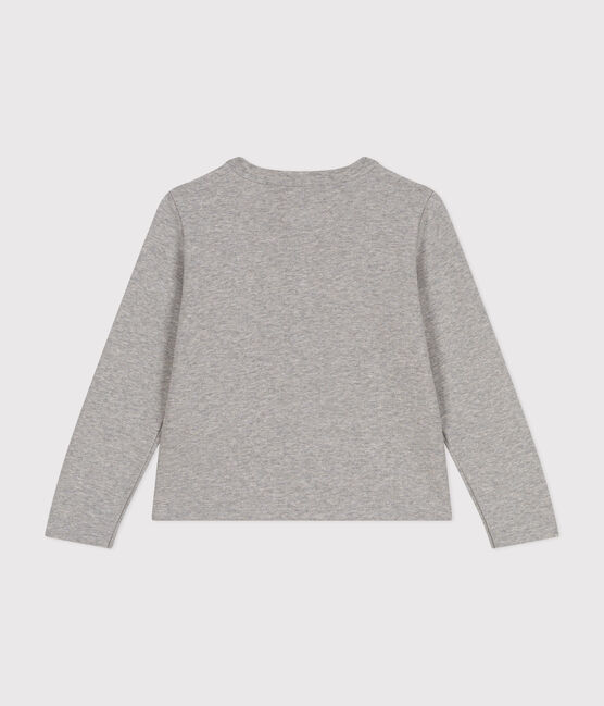 Cardigan en molleton enfant fille gris CHATON CHINE