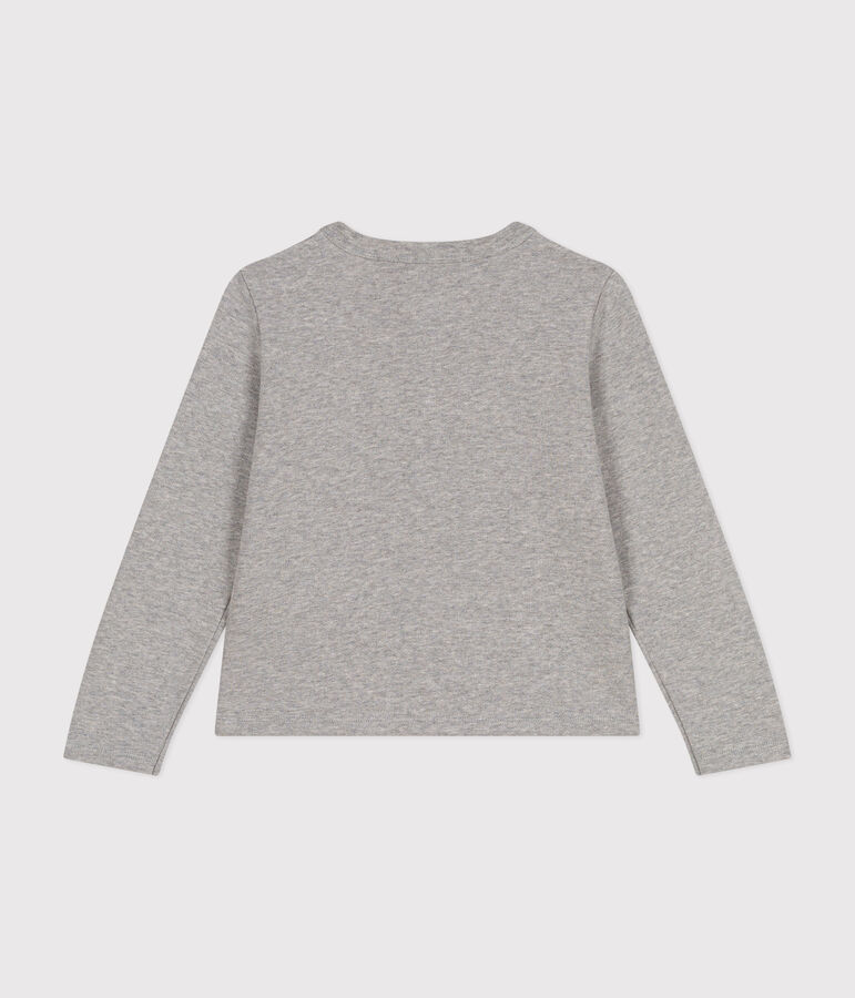 Cardigan en molleton enfant fille gris CHATON CHINE