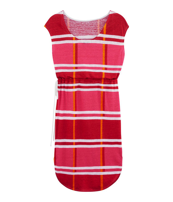 Robe femme rose GEISHA/blanc MULTICO