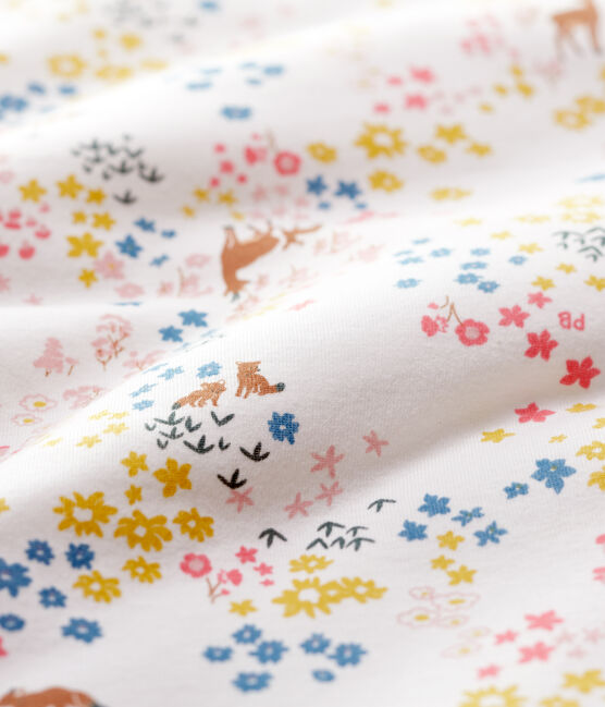 GIGOTEUSE À FLEURS BÉBÉ EN COTON BIOLOGIQUE TOG 2  blanc MARSHMALLOW/blanc MULTICO