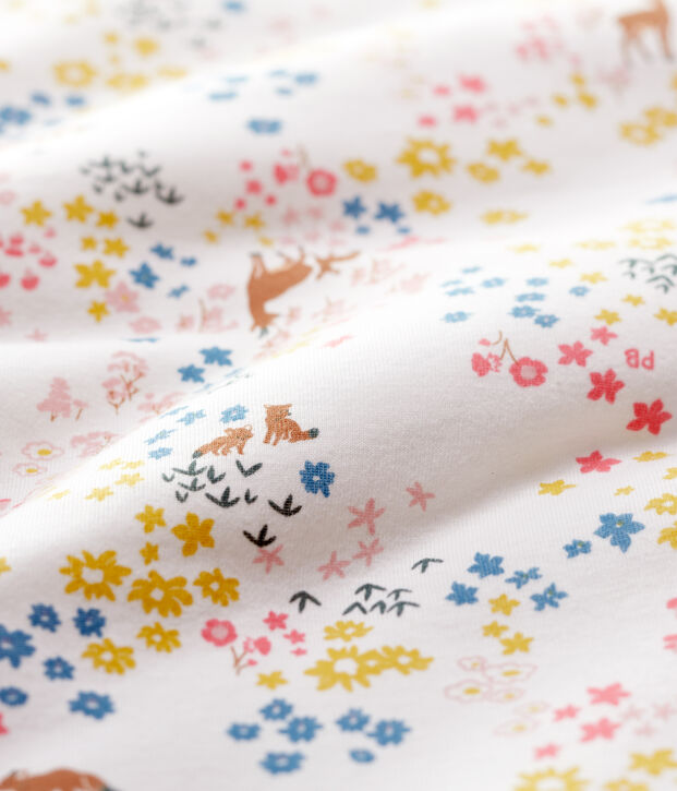 GIGOTEUSE &Agrave; FLEURS B&Eacute;B&Eacute; EN COTON BIOLOGIQUE TOG 2&nbsp; blanc/multicouleur