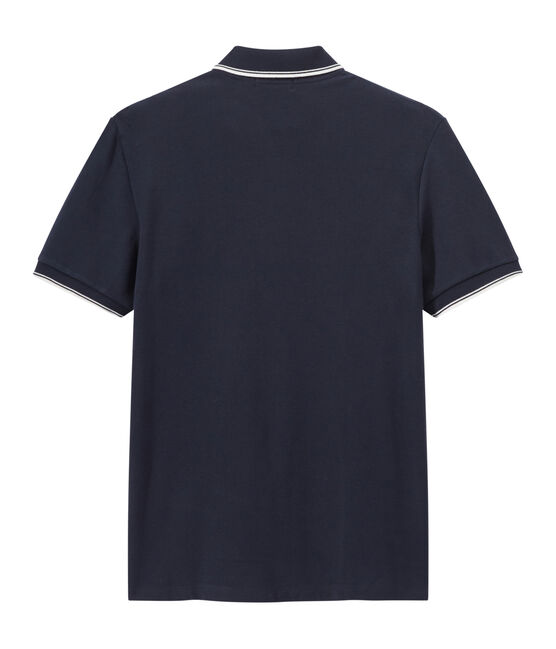 Polo manches courtes homme bleu SMOKING