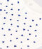 Bavoir unitaire en coton blanc MARSHMALLOW/ NEWBLEU