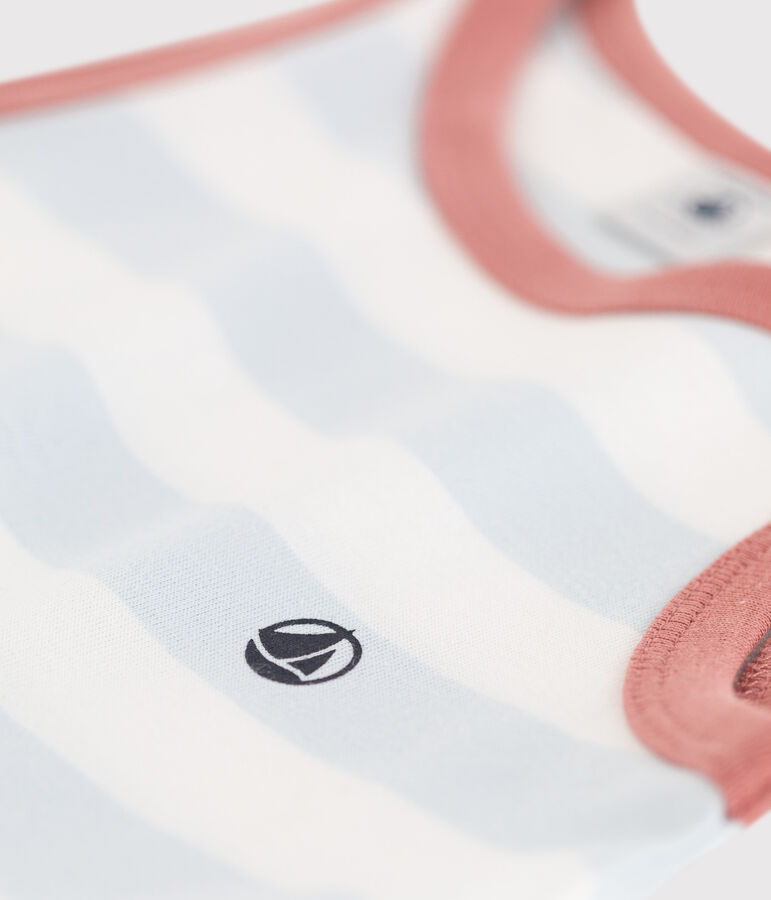 Robe ray&eacute;e sans manche en coton enfant fille PLEINAIR/ MARSHMALLOW