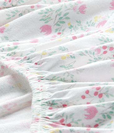 Drap Housse Bebe Fille 1x60 Ecume Multico Petit Bateau