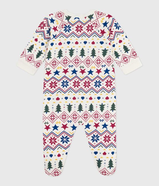 Pyjama zippé bébé en molleton gratté imprimé Noël MILK/ MULTICO