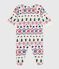Pyjama zippé bébé en molleton gratté imprimé Noël MILK/ MULTICO