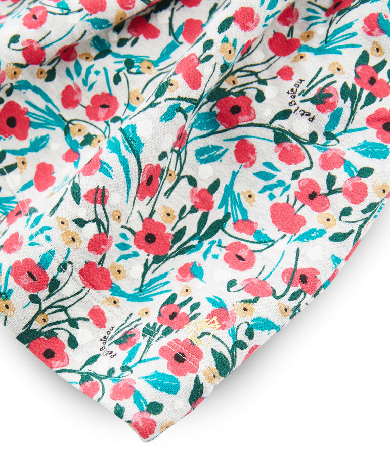 Robe manches courtes enfant fille gris/multicouleur