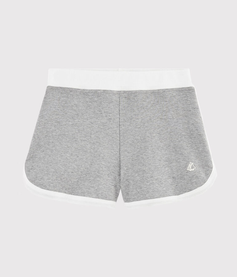 Short de sport enfant fille gris