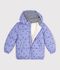 Doudoune enfant imprim&eacute;e c&oelig;urs violet/multicouleur