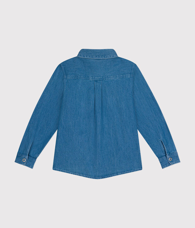 Chemise en denim l&eacute;ger enfant gar&ccedil;on bleu