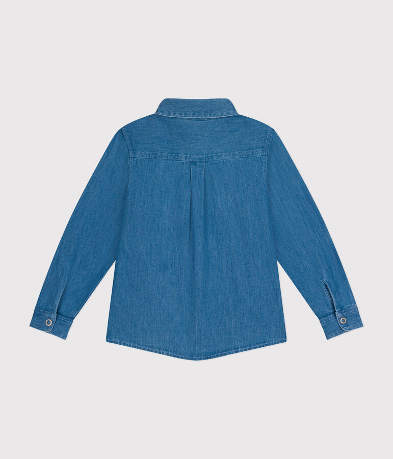 Chemise en denim l&eacute;ger enfant gar&ccedil;on bleu DENIM CLAIR