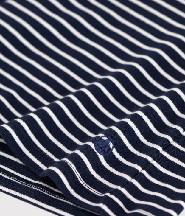 Tee-shirt Femme l'Iconique en coton ray&eacute; bleu/blanc
