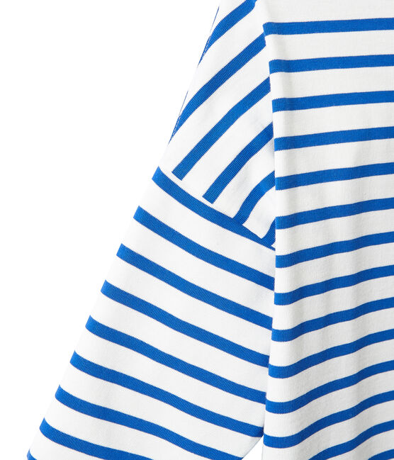 Robe marinière femme blanc MARSHMALLOW/bleu PERSE