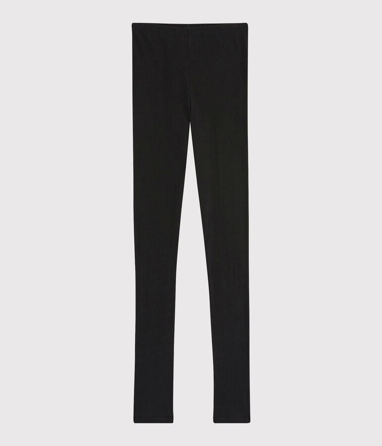Legging laine et coton Femme noir
