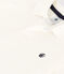 Polo manches courtes en coton  enfant garçon blanc MARSHMALLOW