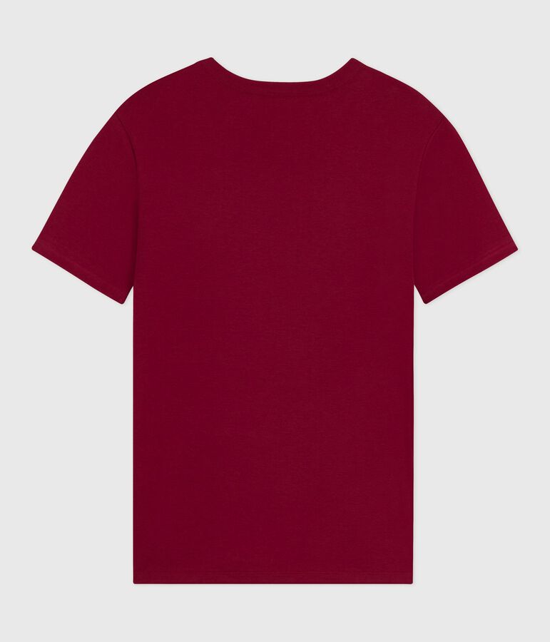 Tee-shirt femme l'iconique en coton manches courtes rouge AMARANTE