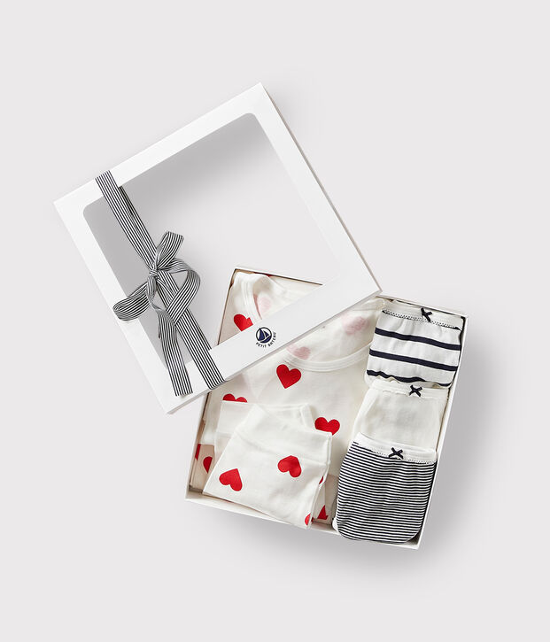 Coffret cadeau pyjama et culottes en coton multicouleur