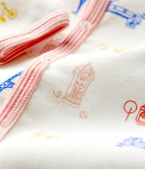 Dors-bien bébé Paris sans pieds en coton blanc MARSHMALLOW/blanc MULTICO