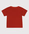 Tee-shirt manches courtes bébé en jersey avec motif rouge HARISSA