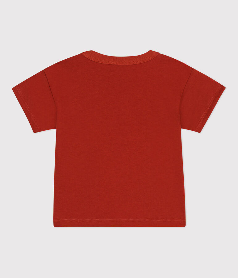 Tee-shirt manches courtes b&eacute;b&eacute; en jersey avec motif rouge HARISSA