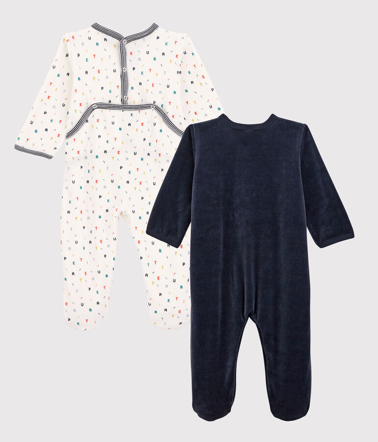 Lot de 2 dors-bien b&eacute;b&eacute; en velours multicouleur