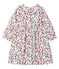 Robe manches longues bébé fille imprimée blanc MARSHMALLOW/blanc MULTICO