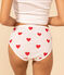 Lot de 2 culottes taille haute cœur et rayure en coton femme Variante 1 PACK
