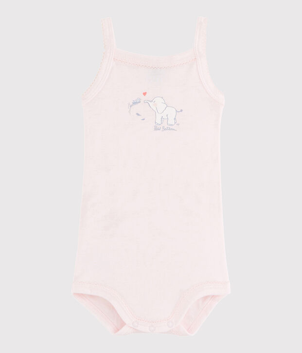 Body &agrave; bretelles b&eacute;b&eacute; fille rose Vienne