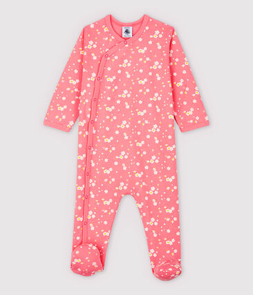 Pyjama imprimé fleurs en coton bébé MARSHMALLOW/INCOGNITO