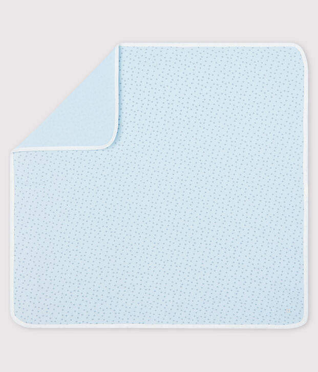 Drap de maternit&eacute; b&eacute;b&eacute; en c&ocirc;te bleu/gris