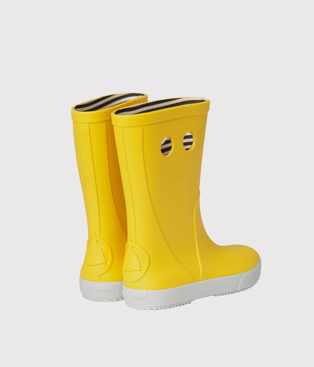Bottes de pluie enfant gar&ccedil;on-fille jaune