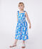 Robe longue à bretelles enfant en coton imprimée bleu MARSHMALLOW/ PORCELANA
