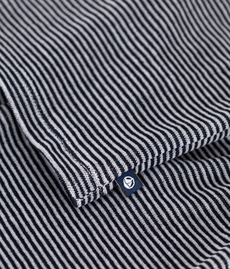 Ensemble ray&eacute; en velours b&eacute;b&eacute; bleu/blanc