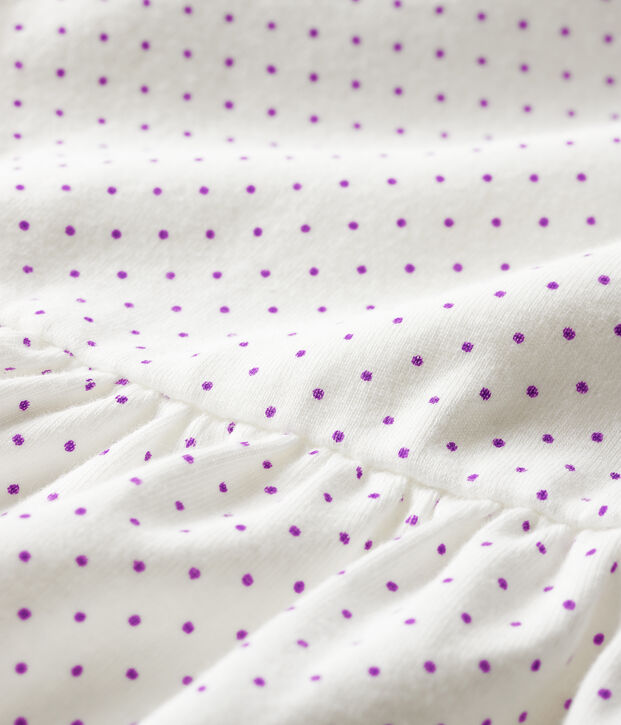 Robe body imprim&eacute;e b&eacute;b&eacute; fille violet/blanc
