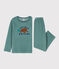 Pyjama en velours enfant bleu BRUT/blanc MULTICO