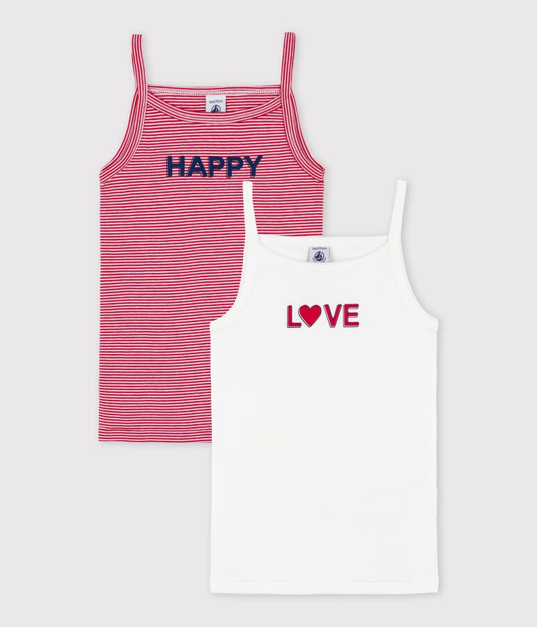 Lot de 2 chemises &agrave; bretelles petite fille multicouleur